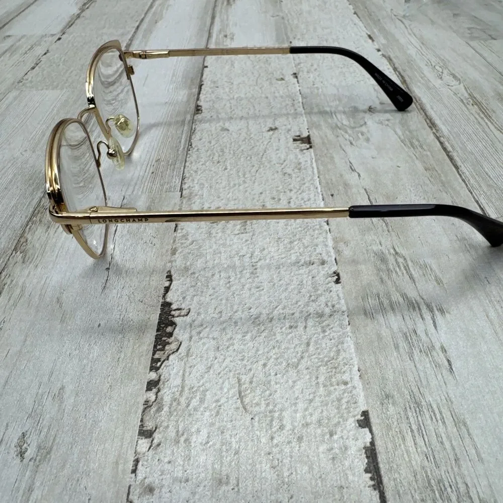 LONGCHAMP LO2108 602 WINE GOLD AUTHENTIC EYEGLASS FRAMES CAT EYE 51-18-140 CASE